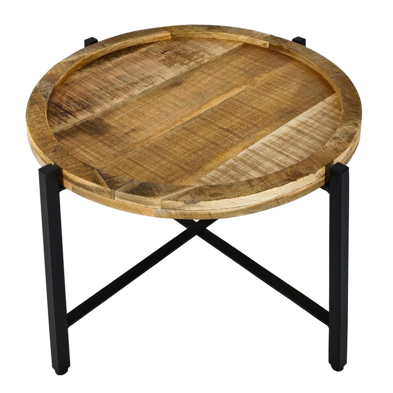 Sioux side table Ø55 cm, round coffee table for living room, metal frame - Image 5