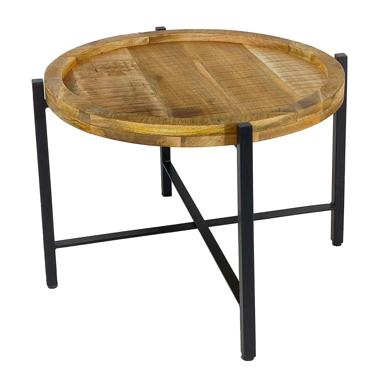 Sioux side table Ø55 cm, round coffee table for living room, metal frame - Image 6