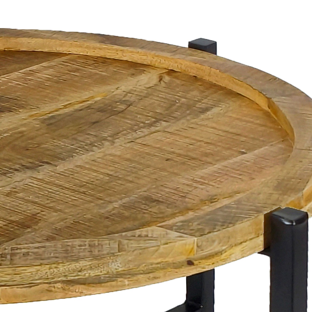 Sioux side table Ø55 cm, round coffee table for living room, metal frame - Image 8