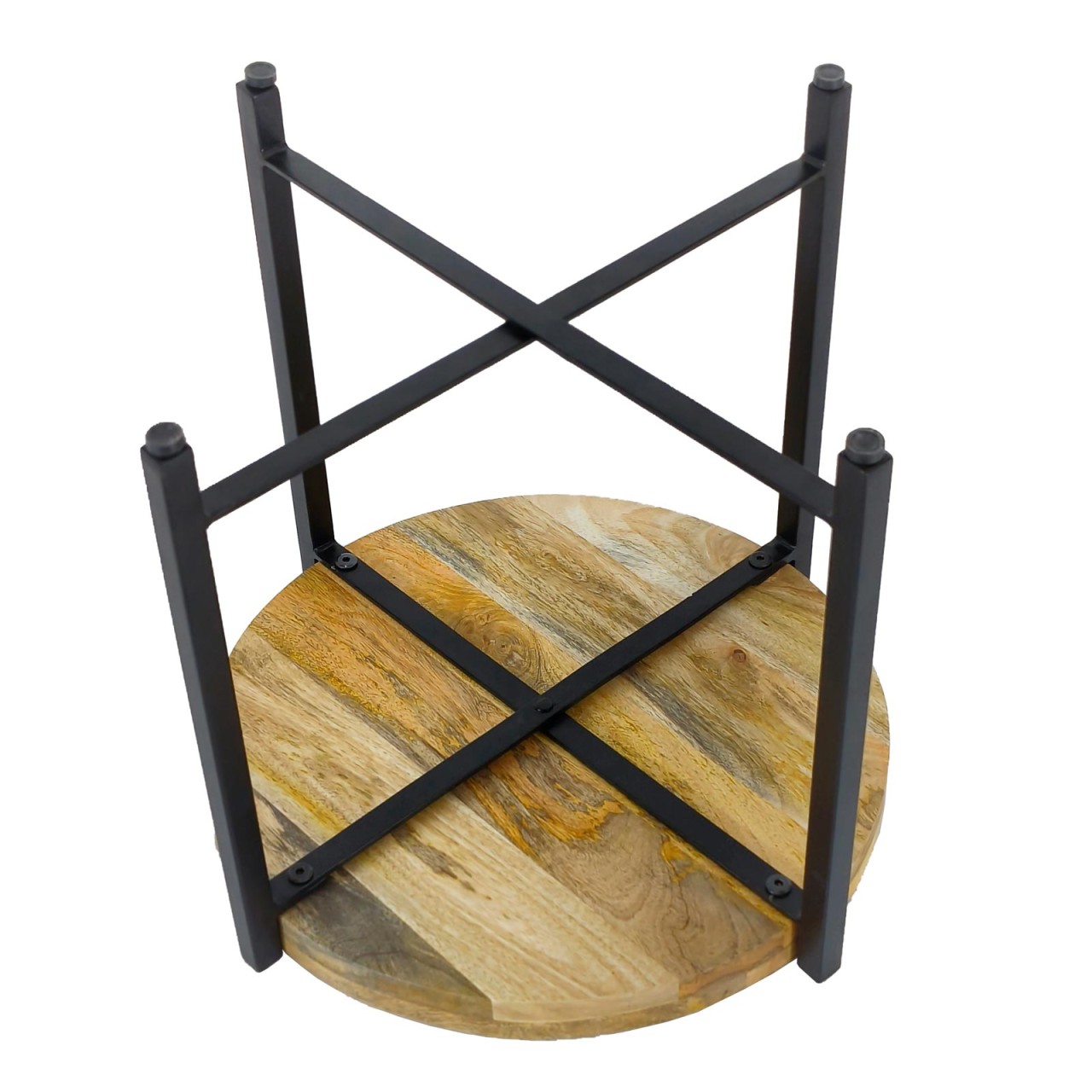 Sioux side table Ø55 cm, round coffee table for living room, metal frame - Image 9