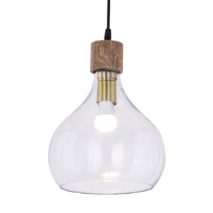 Pendant light second choice pendant lamp ceiling lamp ceiling light teardrop shape crystal clear crown wooden