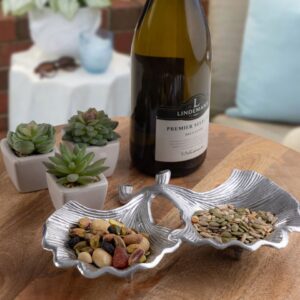 Decorative Leaf Bowl Set Masterbox 18-Piece Aluminium Ginkgo 2-Leaf Gold Or Silver