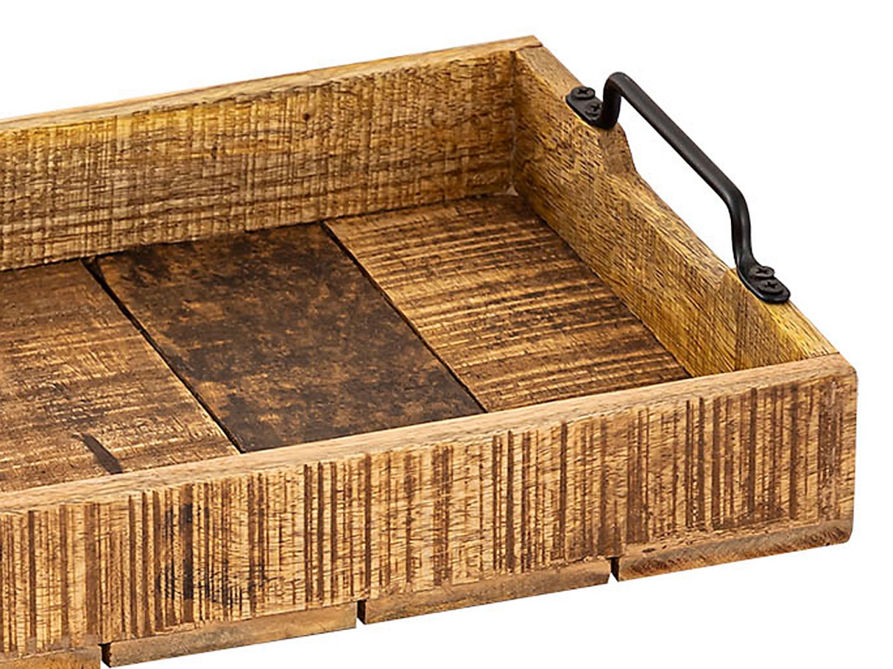 Set of 2 Wooden Serving Trays, 46 x 31 cm, Decorative Mango Wood Trays - Image 8