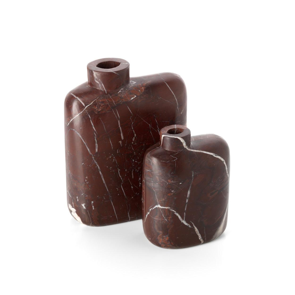 The Rosso Levanto marble vase - wine-red - tall - Image 4