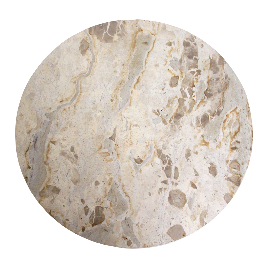 Marble Side Table Cream - 50X50X50 Cm