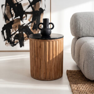 Langkawi marble side table - black