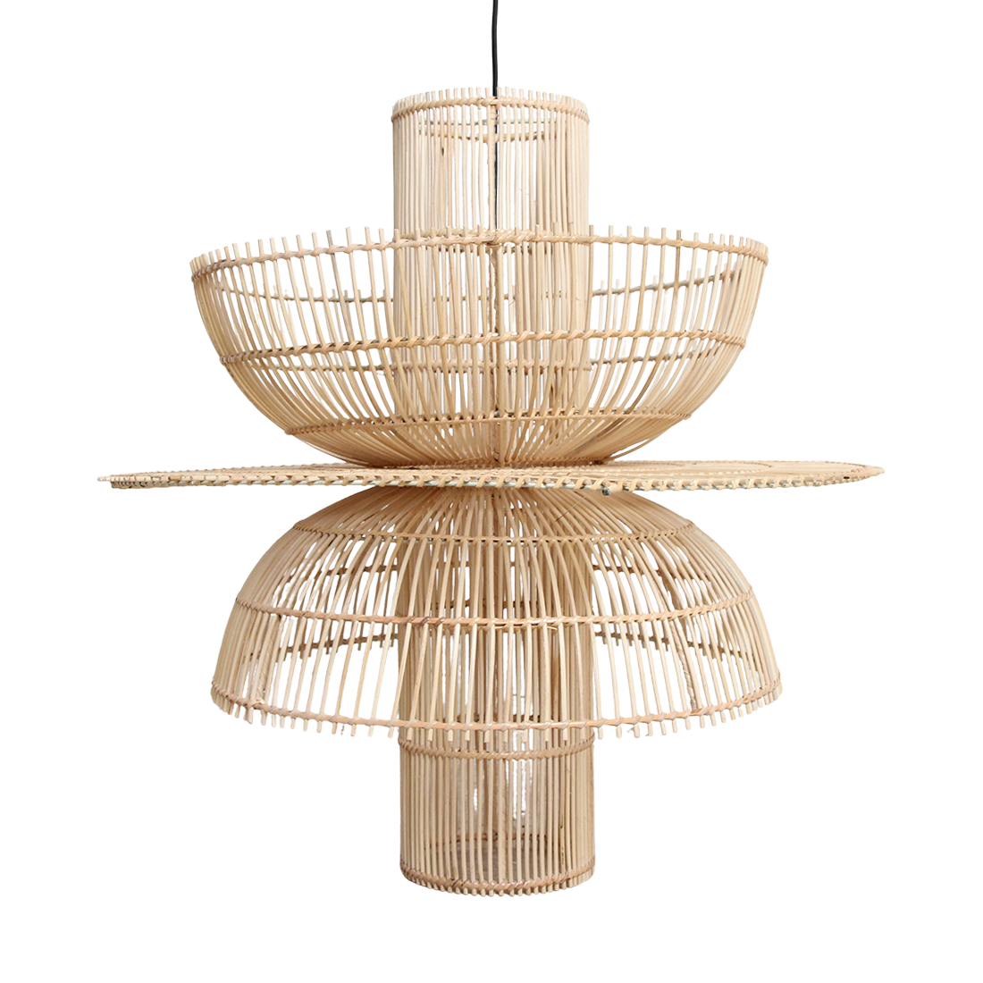 Suspension En Rotin Saturn - Ø 65 X 63 Cm