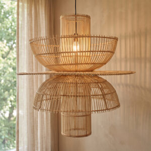 Suspension En Rotin Saturn - Ø 65 X 63 Cm