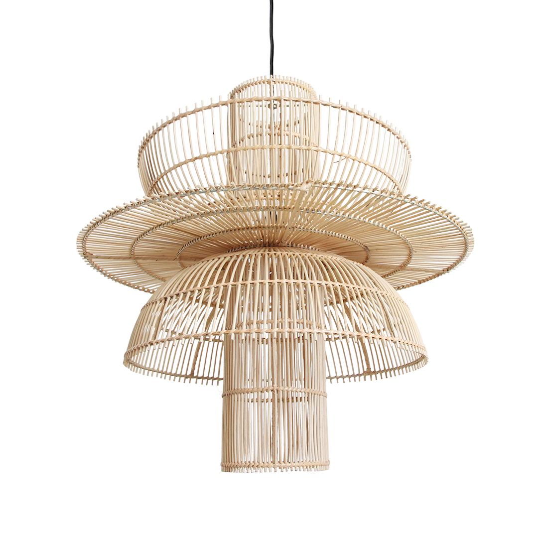 Suspension En Rotin Saturn - Ø 65 X 63 Cm