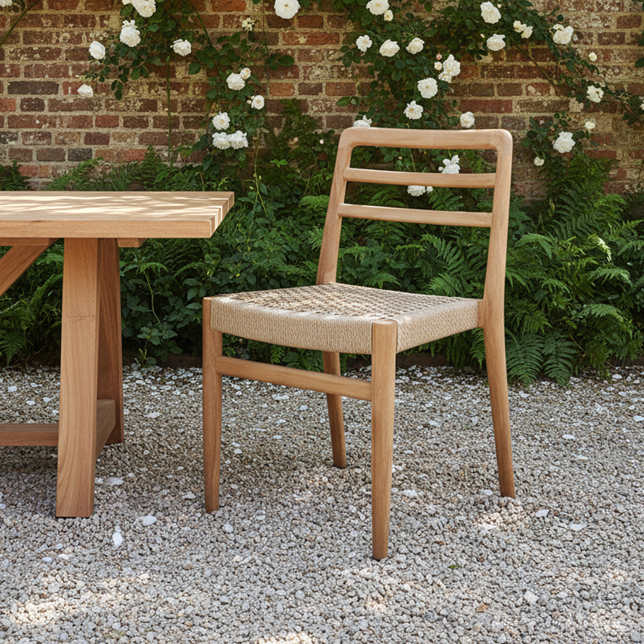 Chaise De Jardin Avec Accoudoirs En Teck Verano – Naturel (Lot De 2)