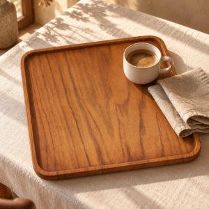 Piatto Quadrato In Teak - Naturale - M